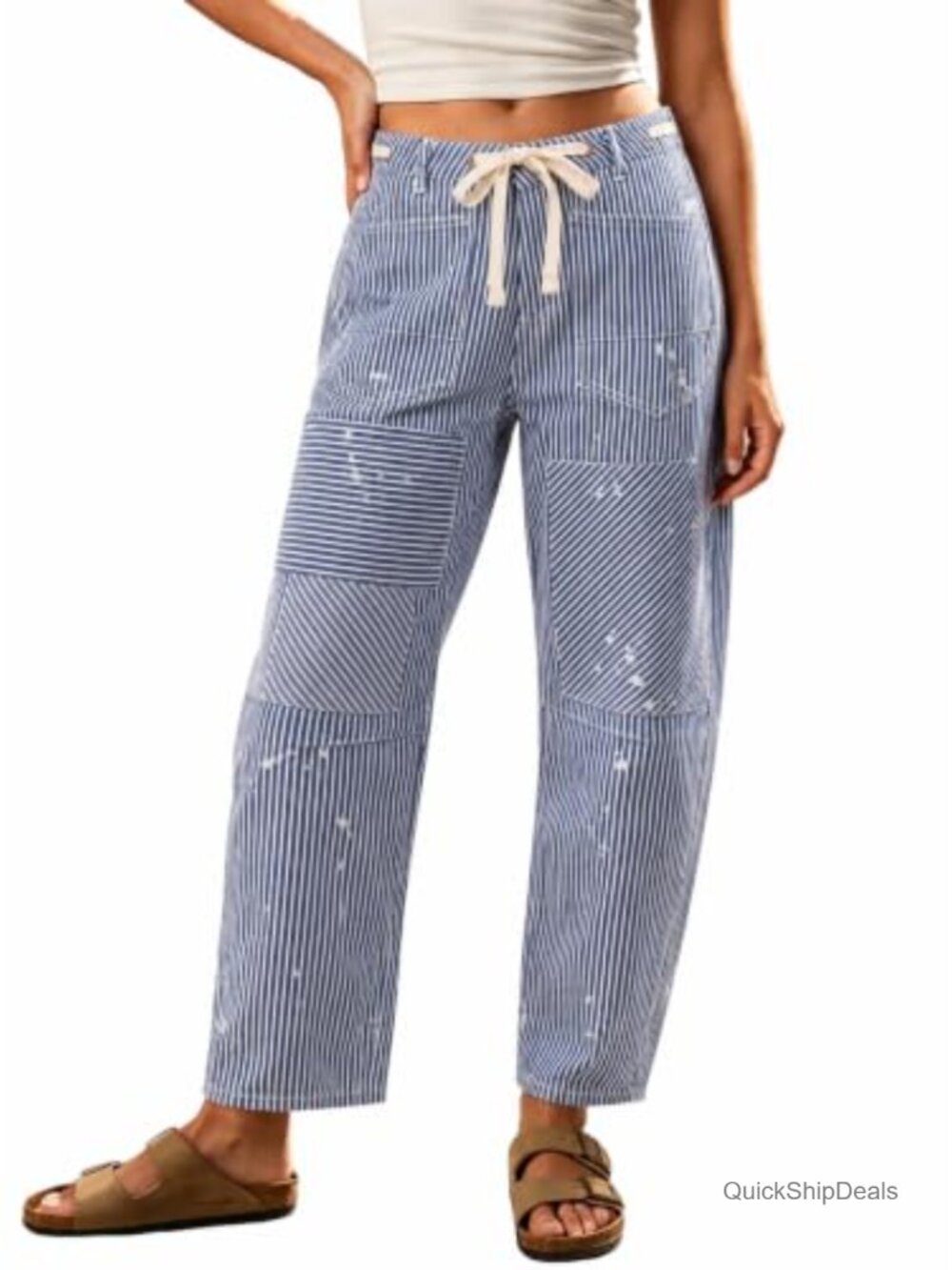 Wide Leg Barrel Jeans for Women Mid Rise Baggy Y2K Denim Pants